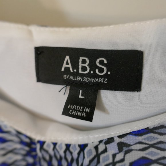 Patterned spaghetti strap summer top. ABS. Women's Large. - Picture 4 of 4